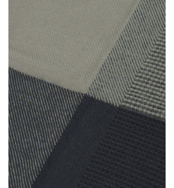 ikka「編地切り替えワイドマフラー」|マフラー|