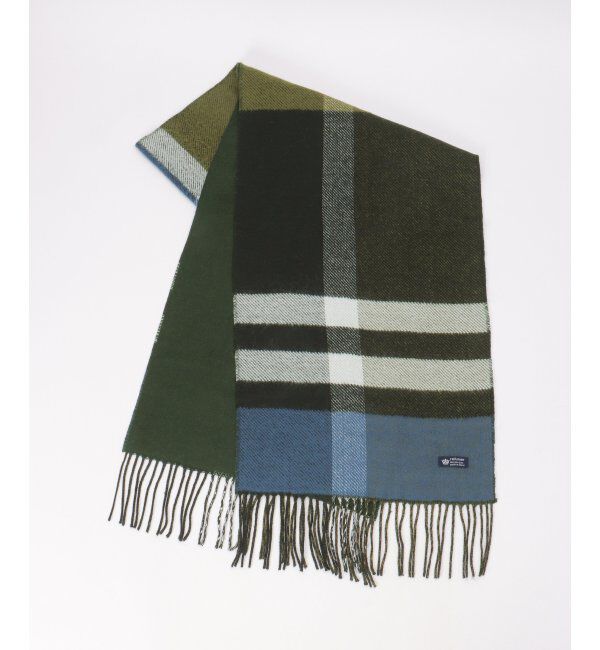 ikka「リバーシブルチェックマフラー」|マフラー|グリーン