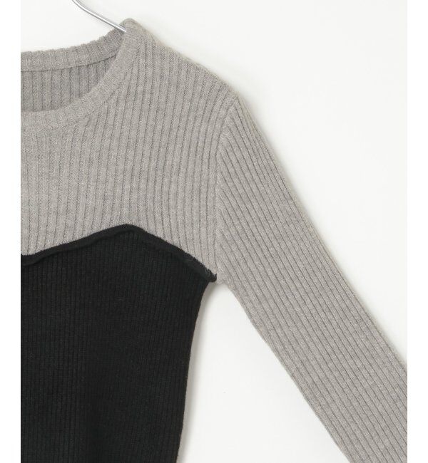 VENCE share style「ウールライクビスチェ見え配色プルオーバー」|タンクトップ|