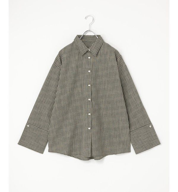 VENCE share style「チェックオーバーサイズPKシャツ」|シャツ・ブラウス|