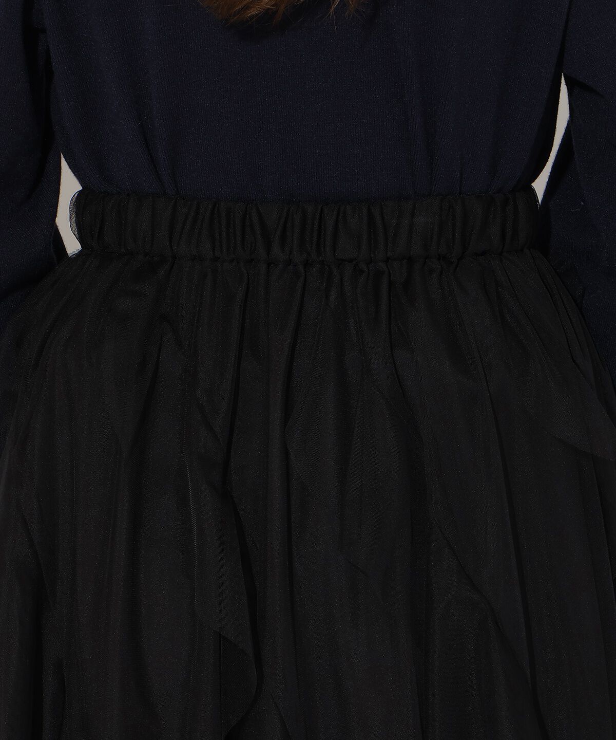 アンドクチュール「ラッフルフリルチュールスカート」|フレア|