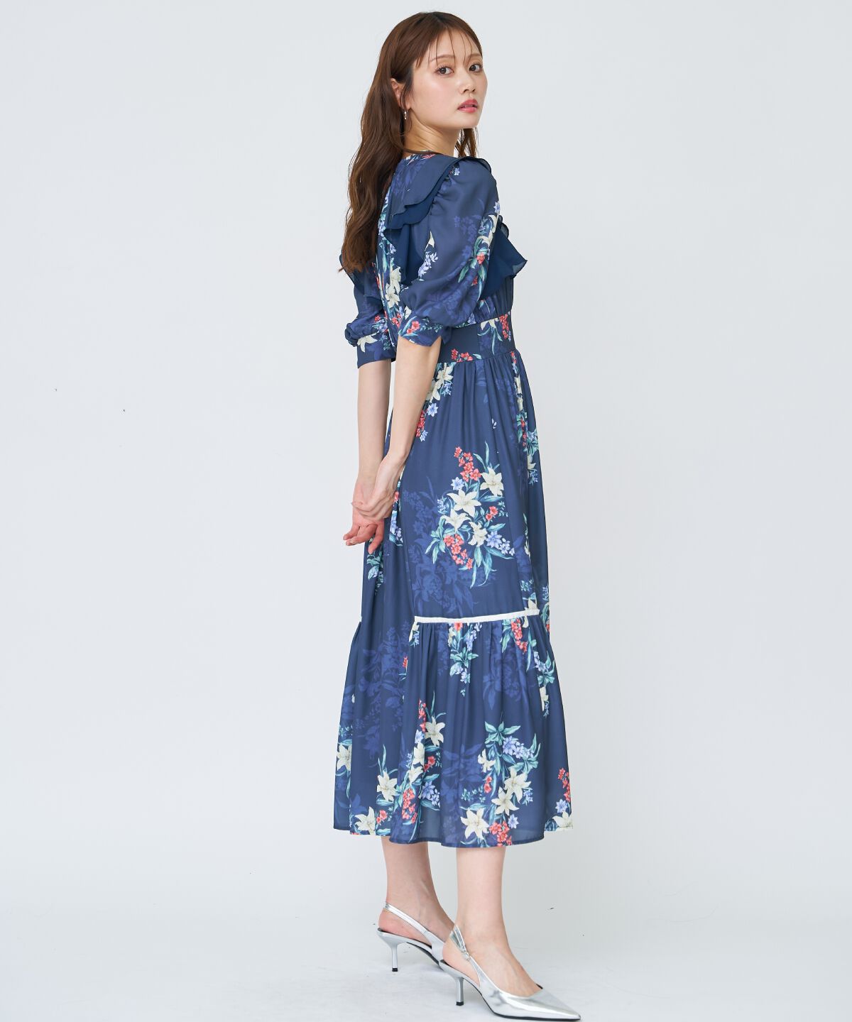 アンドクチュール「シャドーフラワーブーケワンピース」|ワンピース|