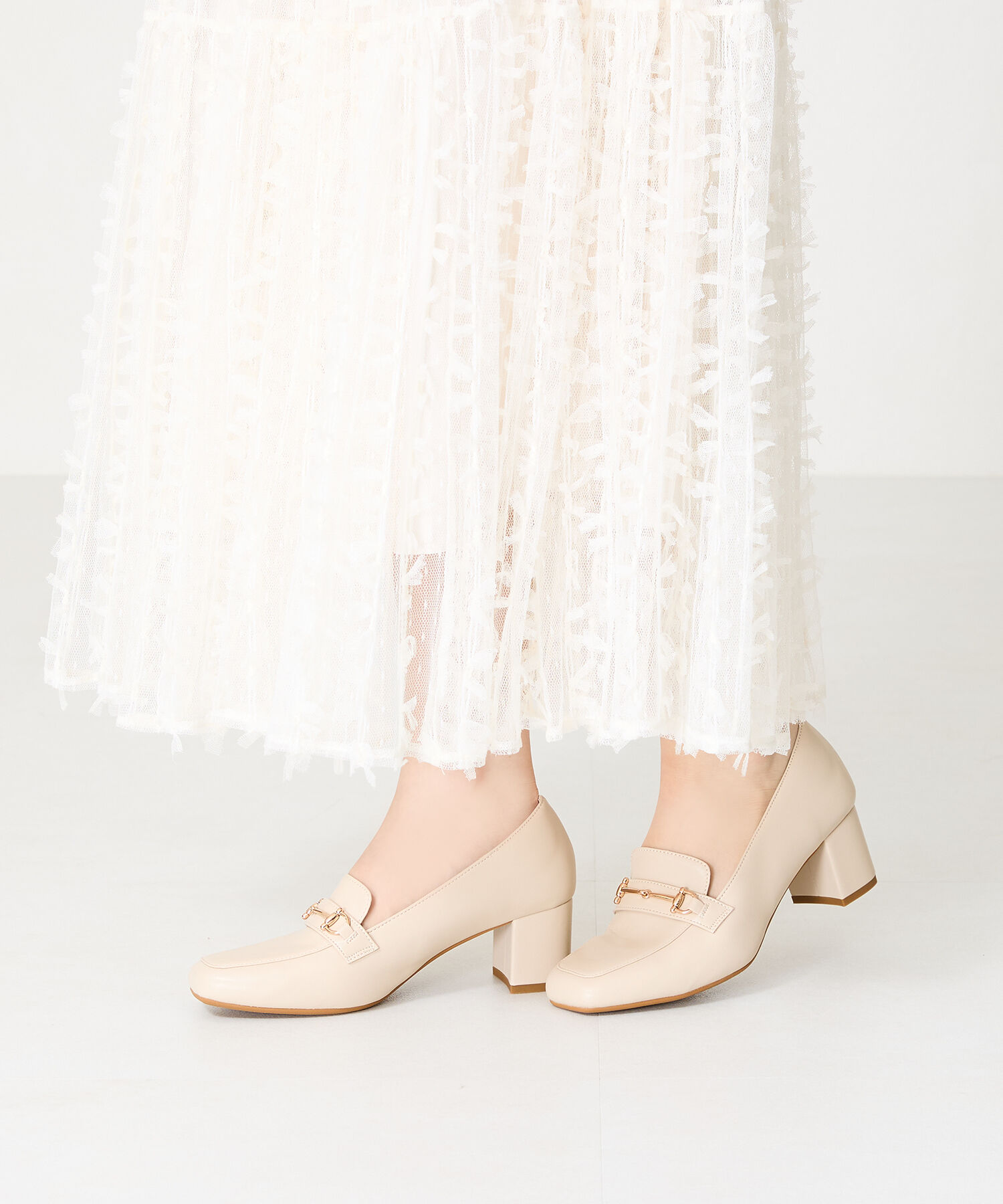 ORiental TRaffic「【跳べるパンプス/シリーズ累計１５０万足突破 】ビット ヒールローファー /R-3214 厚手クッション」|パンプス|