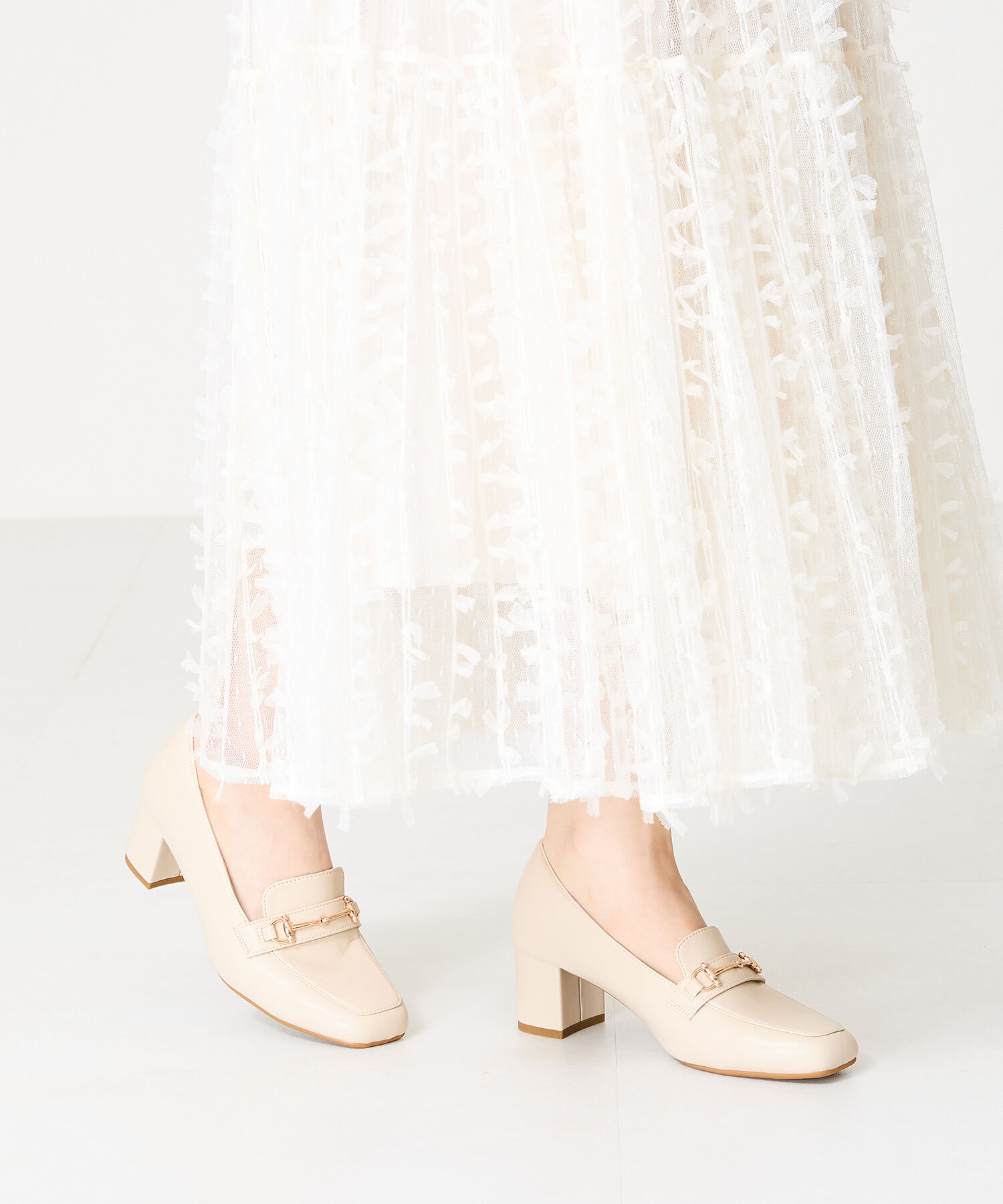 ORiental TRaffic「【跳べるパンプス/シリーズ累計１５０万足突破 】ビット ヒールローファー /R-3214 厚手クッション」|パンプス|