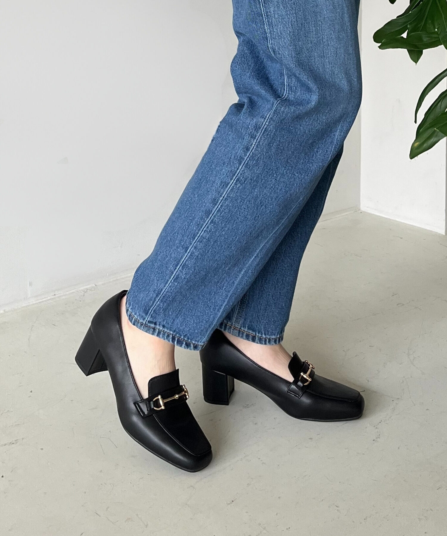 ORiental TRaffic「【跳べるパンプス/シリーズ累計１５０万足突破 】ビット ヒールローファー /R-3214 厚手クッション」|パンプス|