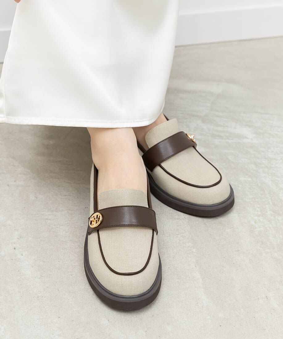  「モノグラムパーツボリュームローファー」|ローファー|ブラウン