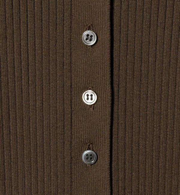 UNITED ARROWS「リブ ポロニット カーディガン ‐ウォッシャブル‐」|カーディガン|