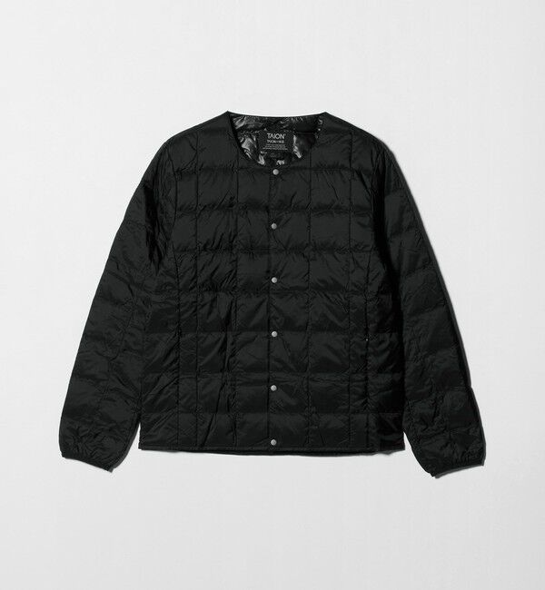 UNITED ARROWS green label relaxing「＜TAION＞クルーネック ボタン ダウンジャケット」|ダウン|BLACK