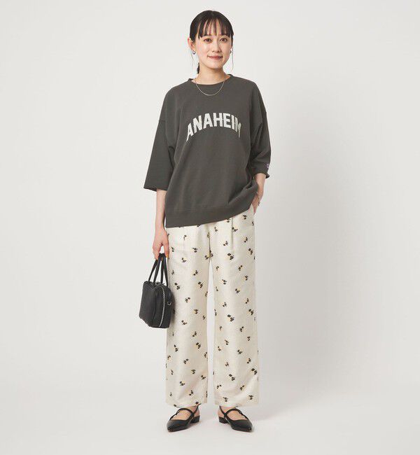 UNITED ARROWS green label relaxing「【別注】＜Champion＞6分袖 プリント スウェット プルオーバー」|Tシャツ・カットソー|