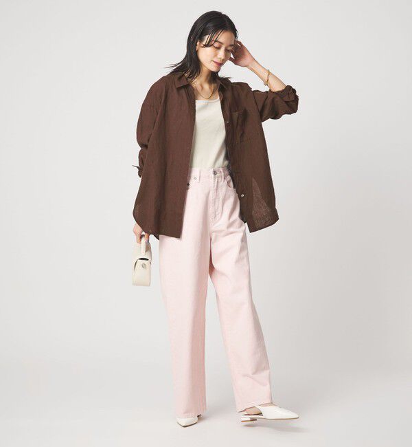 UNITED ARROWS green label relaxing「【結論シリーズ】リネン2WAYシャツ［size SHORTあり］」|シャツ・ブラウス|