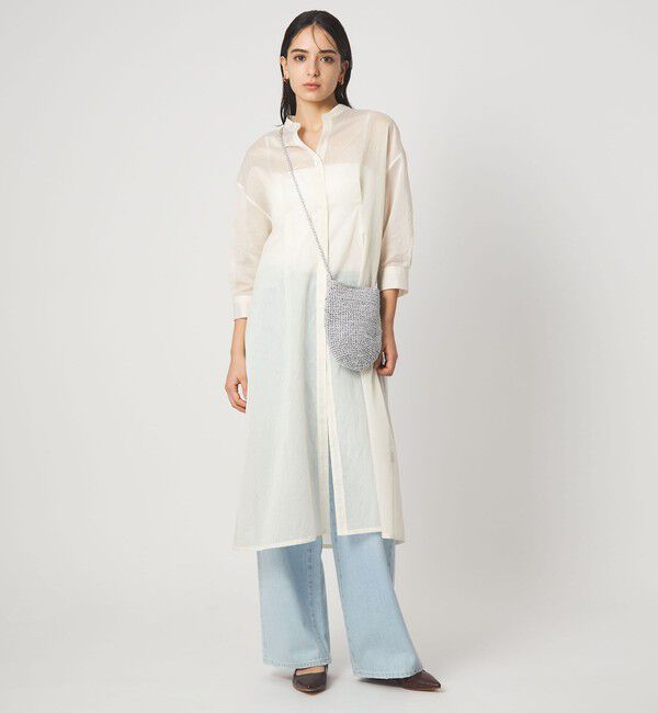 UNITED ARROWS green label relaxing「シアー ストライプ シャツワンピース」|ワンピース|