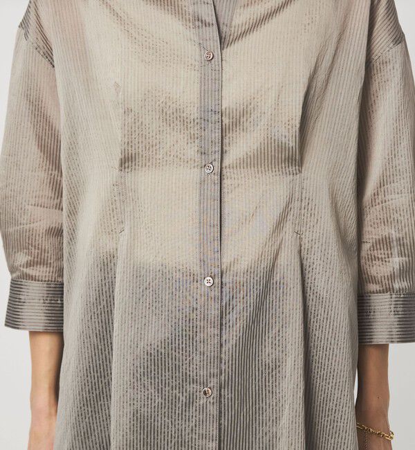 UNITED ARROWS green label relaxing「シアー ストライプ シャツワンピース」|ワンピース|