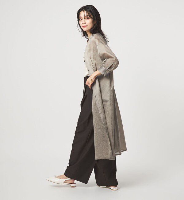 UNITED ARROWS green label relaxing「シアー ストライプ シャツワンピース」|ワンピース|