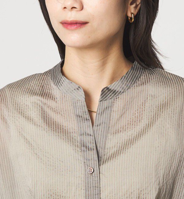 UNITED ARROWS green label relaxing「シアー ストライプ シャツワンピース」|ワンピース|