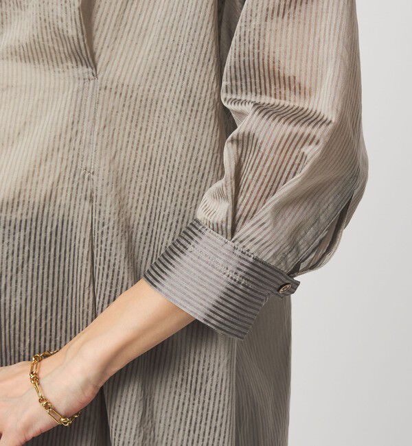 UNITED ARROWS green label relaxing「シアー ストライプ シャツワンピース」|ワンピース|