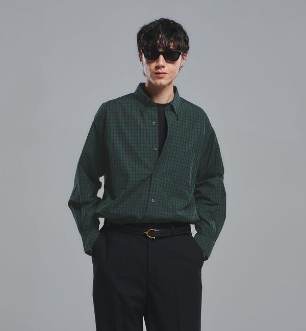 UNITED ARROWS green label relaxing「120/2 ブロード ボタンダウン シャツ」|シャツ・ブラウス|DK.GREEN