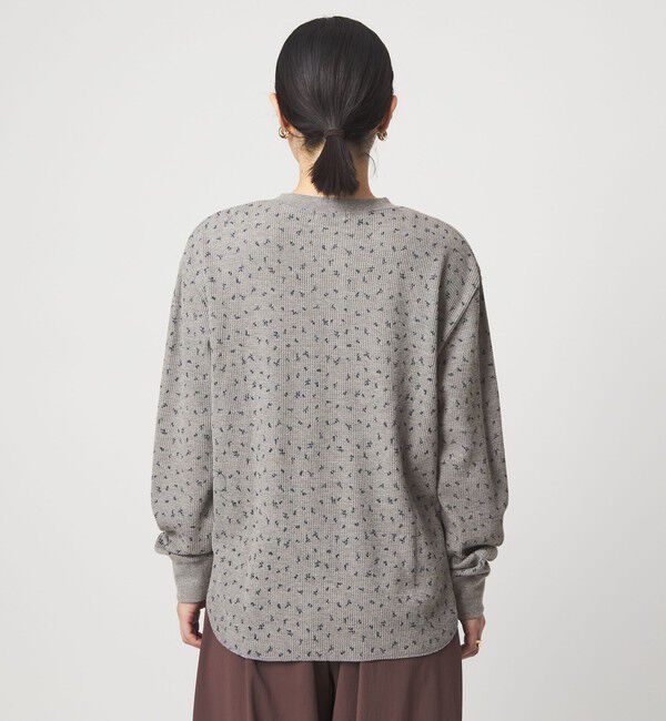 UNITED ARROWS green label relaxing「【WEB限定】＜at ease＞ワッフル ヘンリーネック  フラワープリント カットソー」|Tシャツ・カットソー|