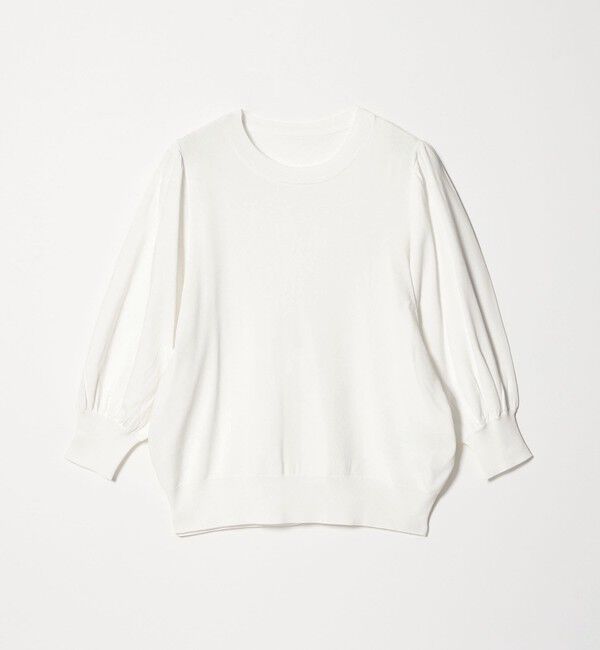 UNITED ARROWS green label relaxing「【WEB限定】＜at ease＞袖ボリューム ニット ウォッシャブル 接触冷感 UVカット 遮熱」|ニット・セーター|