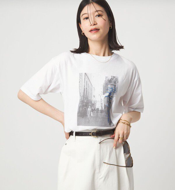 UNITED ARROWS green label relaxing「【WEB限定】＜at ease＞アソート フォトプリント ショートスリーブ カットソー」|Tシャツ・カットソー|