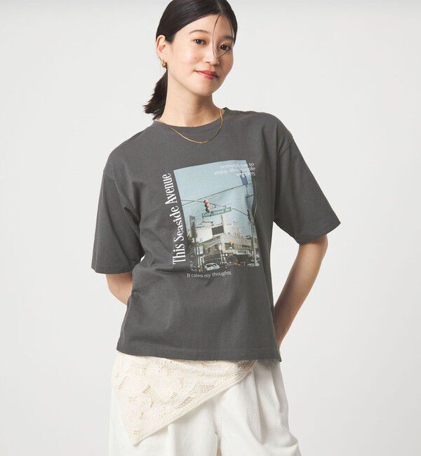 UNITED ARROWS green label relaxing「【WEB限定】＜at ease＞アソート フォトプリント ショートスリーブ カットソー」|Tシャツ・カットソー|