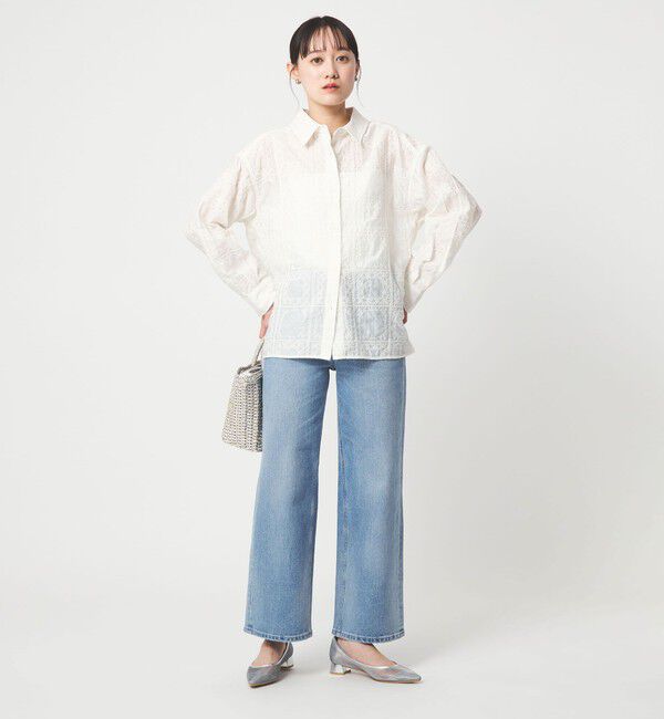 UNITED ARROWS green label relaxing「シアー クロス ステッチ シャツ」|シャツ・ブラウス|