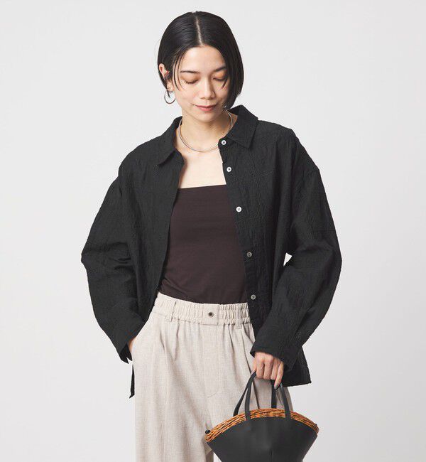 UNITED ARROWS green label relaxing「シアー クロス ステッチ シャツ」|シャツ・ブラウス|