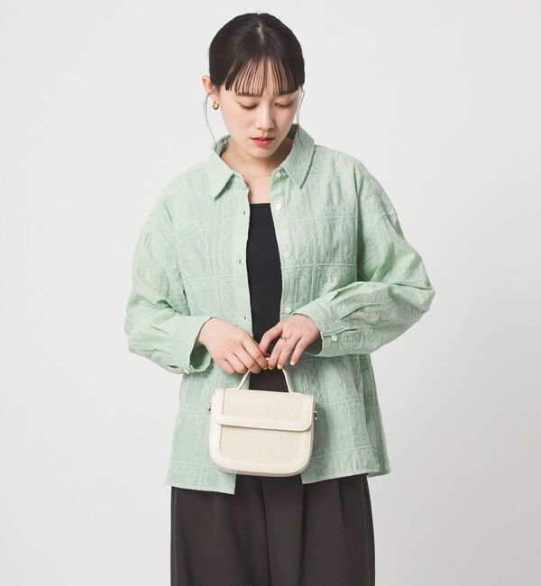 UNITED ARROWS green label relaxing「シアー クロス ステッチ シャツ」|シャツ・ブラウス|