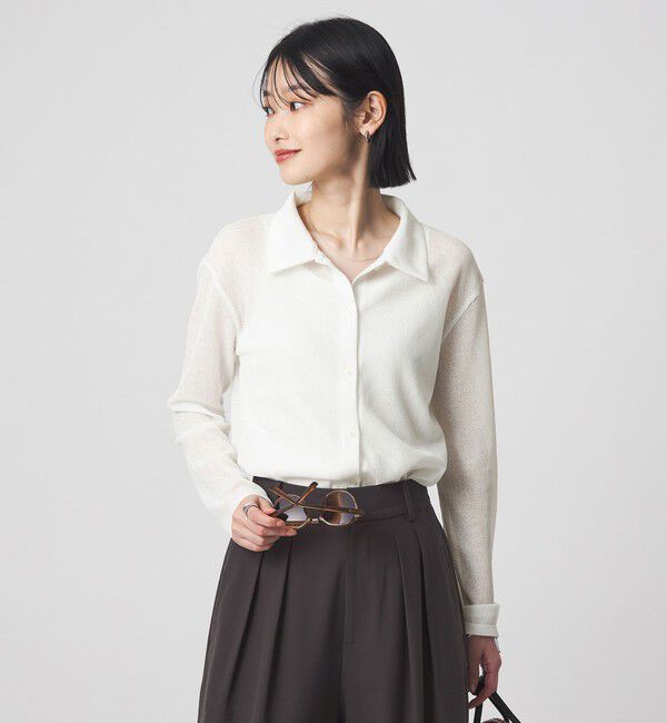 UNITED ARROWS green label relaxing「シアー サーマル ポロカーディガン」|カーディガン|