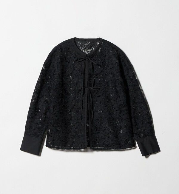 UNITED ARROWS green label relaxing「レース ハオリ ブラウス」|シャツ・ブラウス|BLACK