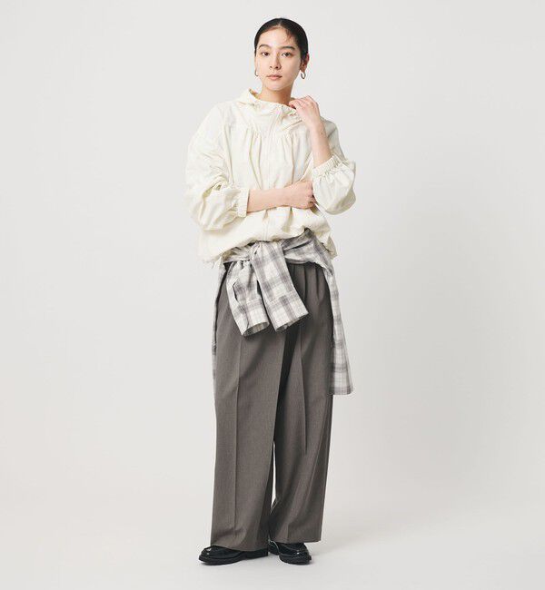 BEAUTY&YOUTH UNITED ARROWS「ナイロン ギャザーフードブルゾン ウォッシャブル」|ブルゾン・スタジャン|OFF WHITE