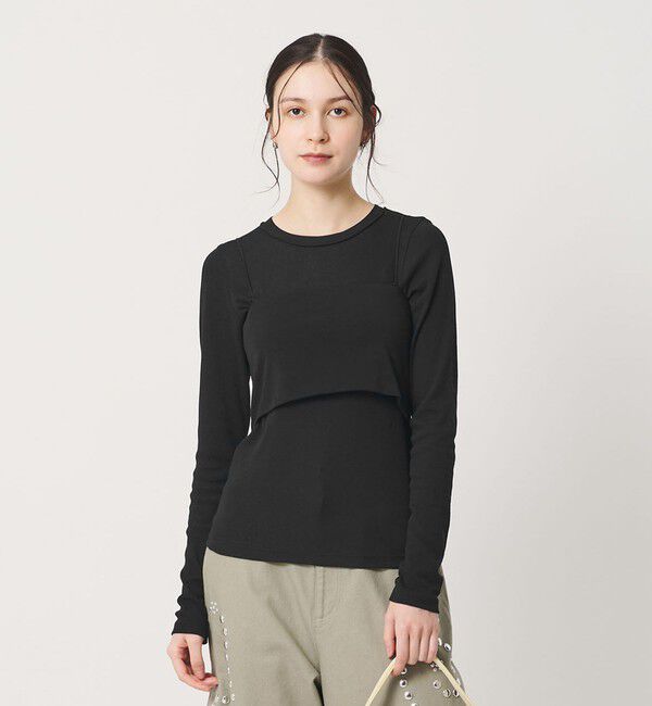 BEAUTY&YOUTH UNITED ARROWS「コットンポリウレタン ロングスリーブカットソー&バンドゥ」|Tシャツ・カットソー|