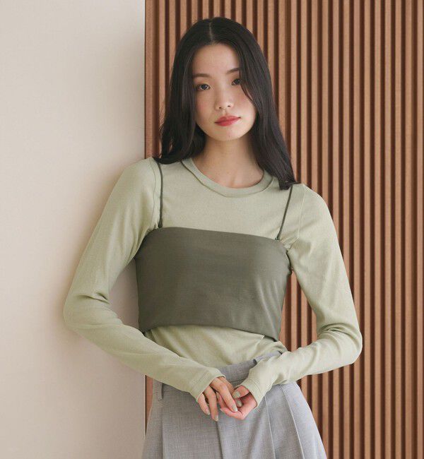 BEAUTY&YOUTH UNITED ARROWS「コットンポリウレタン ロングスリーブカットソー&バンドゥ」|Tシャツ・カットソー|