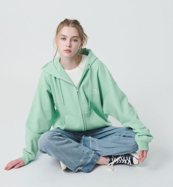 California General Store「＜CGS.＞オーガニックコットン スウェット ジップ パーカー」|パーカー|LIME