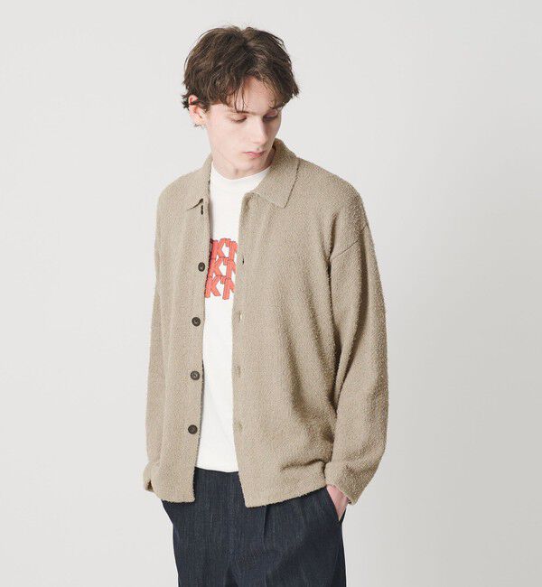 BEAUTY&YOUTH UNITED ARROWS「ツイスト コットン ニットシャツ」|カーディガン|BEIGE