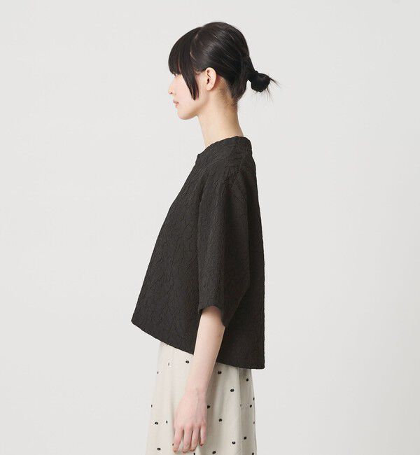 BEAUTY&YOUTH UNITED ARROWS「ジャガード クルーネック 6分袖 プルオーバー」|Tシャツ・カットソー|