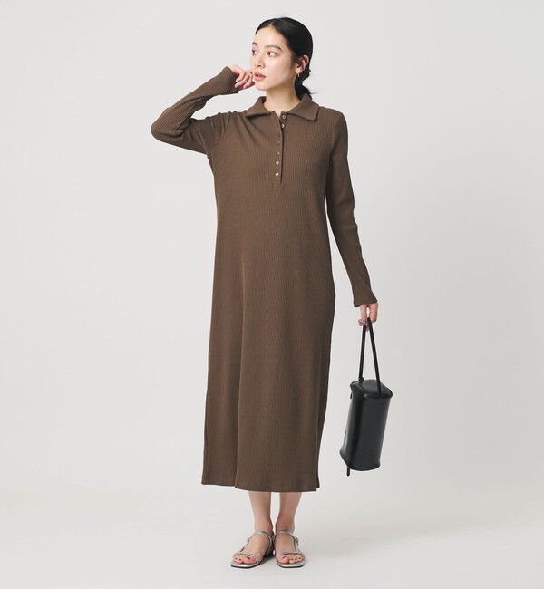 BEAUTY&YOUTH UNITED ARROWS「【WEB限定】ポロカラー リブワンピース」|ワンピース|MD.BROWN