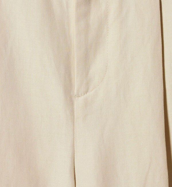 BEAUTY&YOUTH UNITED ARROWS「麻ブレンド バックゴム タック ワイドパンツ」|チノ|
