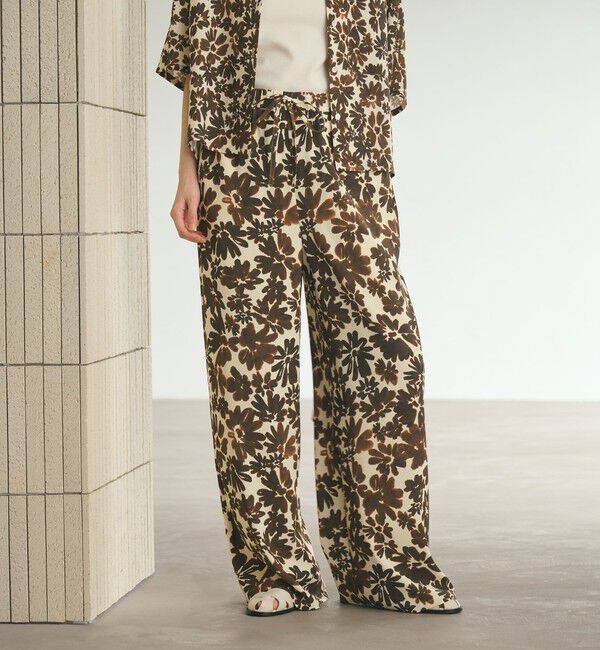 BEAUTY&YOUTH UNITED ARROWS「フラワープリント イージーパンツ ウォッシャブル」|その他|DK.BROWN