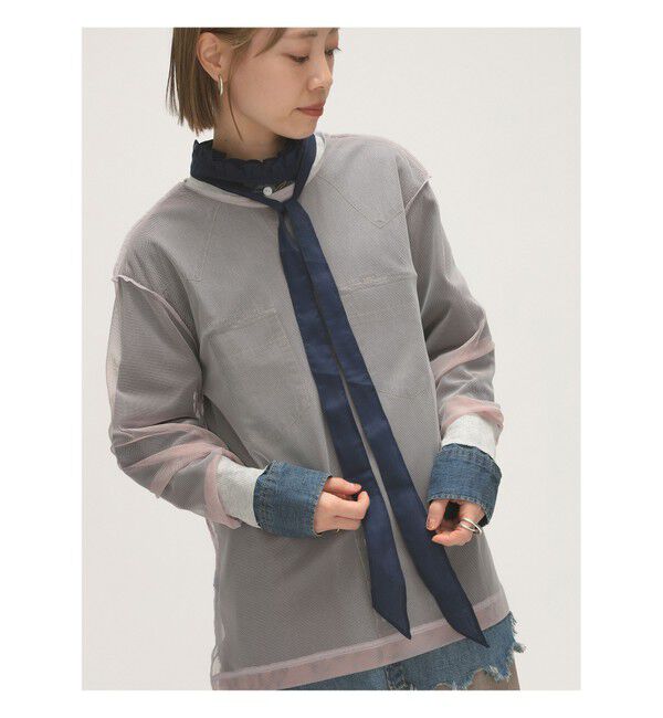 BEAMSBOY「maturely / デタッチ ボウタイ」|マフラー|NAVY