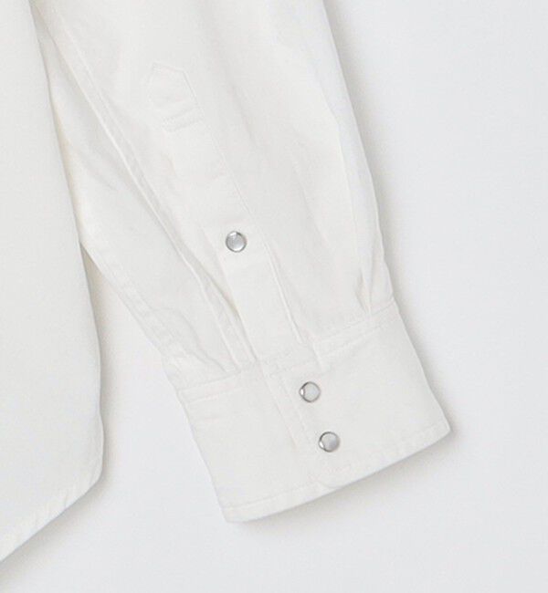 SHIPS「BATEAUX DE SHIPS: スタンドカラー ダンガリー 長袖 ウエスタンシャツ」|シャツ・ブラウス|