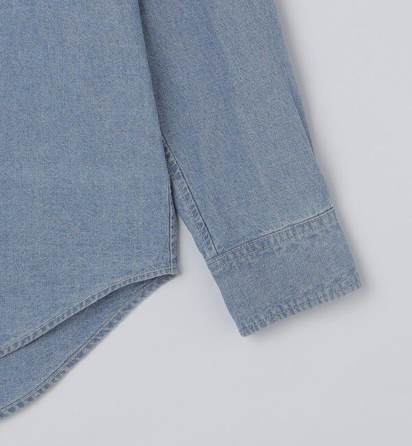 SHIPS「BATEAUX DE SHIPS: スタンドカラー ダンガリー 長袖 ウエスタンシャツ」|シャツ・ブラウス|