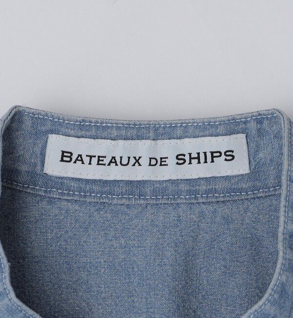 SHIPS「BATEAUX DE SHIPS: スタンドカラー ダンガリー 長袖 ウエスタンシャツ」|シャツ・ブラウス|