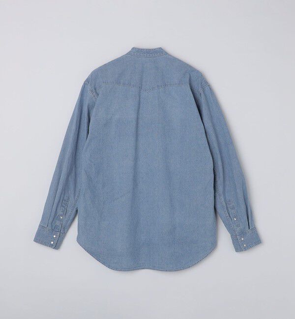 SHIPS「BATEAUX DE SHIPS: スタンドカラー ダンガリー 長袖 ウエスタンシャツ」|シャツ・ブラウス|