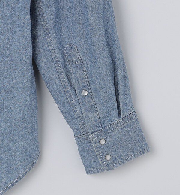 SHIPS「BATEAUX DE SHIPS: スタンドカラー ダンガリー 長袖 ウエスタンシャツ」|シャツ・ブラウス|