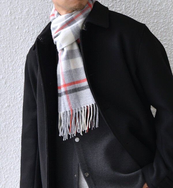 SHIPS any「SHIPS any: サープラスヤーン ウール カシミヤ チェック マフラー◇」|マフラー|