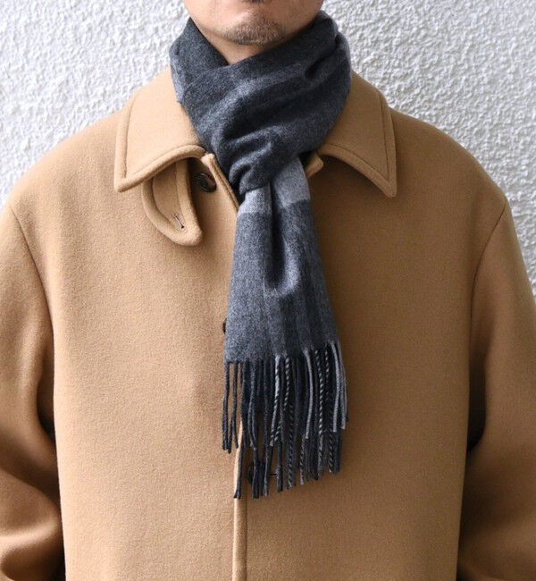 SHIPS any「SHIPS any: サープラスヤーン ウール カシミヤ チェック マフラー◇」|マフラー|