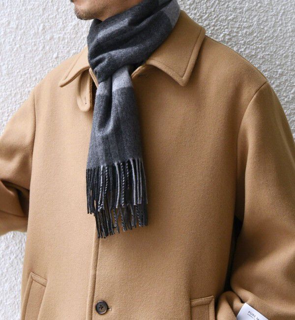 SHIPS any「SHIPS any: サープラスヤーン ウール カシミヤ チェック マフラー◇」|マフラー|