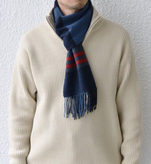 SHIPS any「SHIPS any: サープラスヤーン ウール カシミヤ チェック マフラー◇」|マフラー|