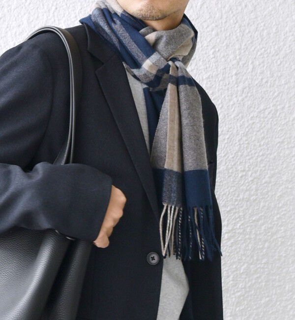SHIPS any「SHIPS any: サープラスヤーン ウール カシミヤ チェック マフラー◇」|マフラー|