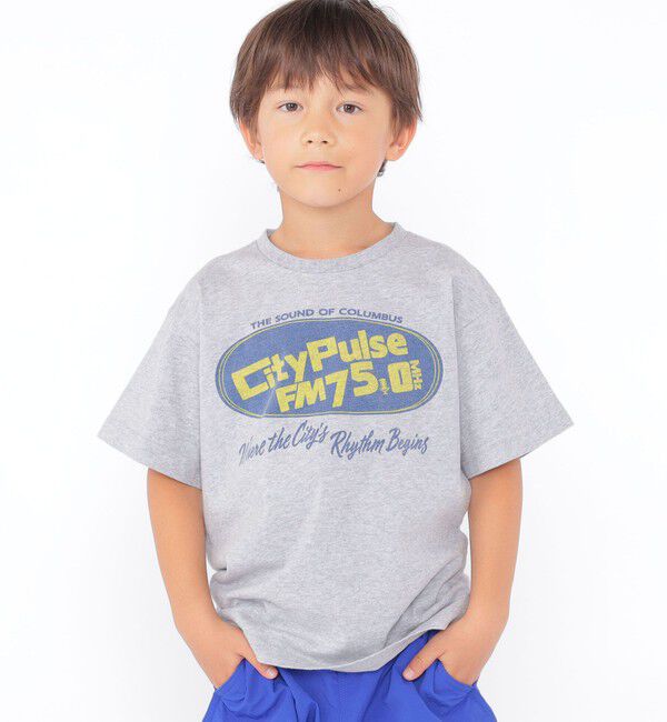 SHIPS KIDS「SHIPS KIDS:100～130cm /半袖 ヴィンテージ Tシャツ」|Tシャツ・カットソー|ライトグレー